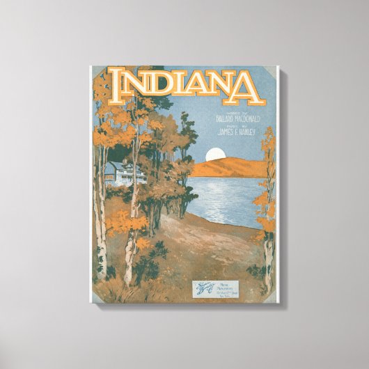 Opnieuw thuis in Indiana Canvas Afdruk (Voorkant)