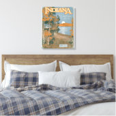Opnieuw thuis in Indiana Canvas Afdruk (Insitu (Slaapkamer))