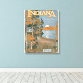 Opnieuw thuis in Indiana Canvas Afdruk (Insitu (Houten vloer))