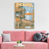 Opnieuw thuis in Indiana Canvas Afdruk (Insitu (Woonkamer))