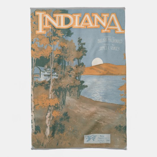 Opnieuw thuis in Indiana Theedoek (Verticaal)