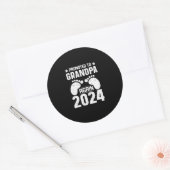 Opnieuw tot opa 2024 ronde sticker (Envelop)
