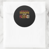 Opnieuw tot opa 2024 ronde sticker (Tas)