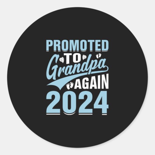 Opnieuw tot opa 2024 ronde sticker (Voorkant)