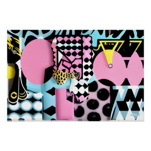 Opnieuw uitgelijnd in Memphis Design Perfect Poster