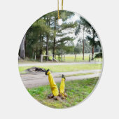 Opnieuw verdwaald in de tuin keramisch ornament (Links)