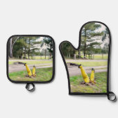 Opnieuw verdwaald in de tuin ovenwant & pannenlap set (Voorkant)