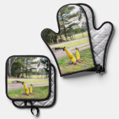 Opnieuw verdwaald in de tuin ovenwant & pannenlap set (Voorkant / Achterkant)