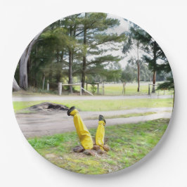 Opnieuw verdwaald in de tuin papieren bordje