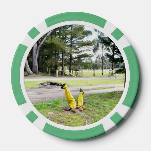 Opnieuw verdwaald in de tuin poker chips (Achterkant)