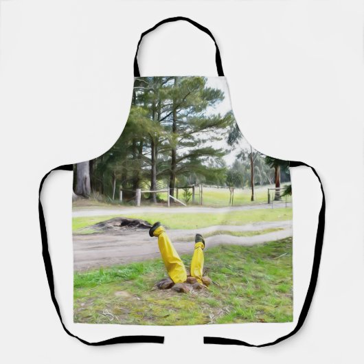 Opnieuw verdwaald in de tuin schort (Voorkant)