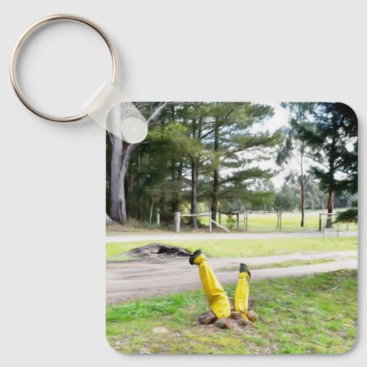 Opnieuw verdwaald in de tuin sleutelhanger (Voorkant)