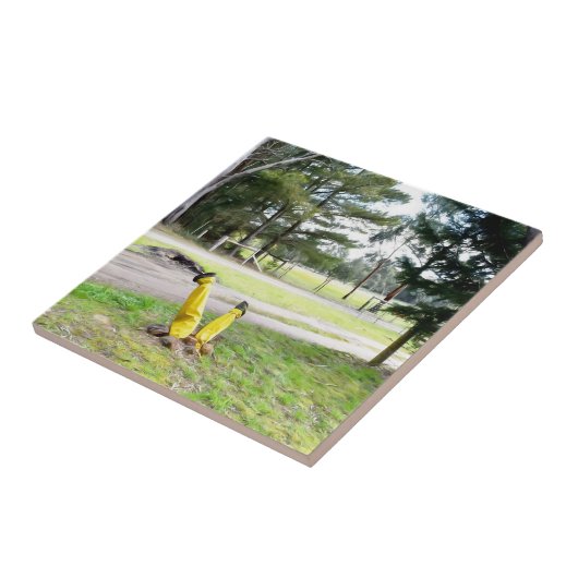 Opnieuw verdwaald in de tuin tegeltje (Zijkant)