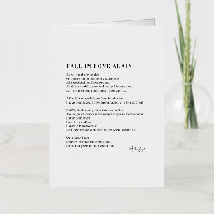 Opnieuw verliefd worden gedicht poëzie  folie wenskaart