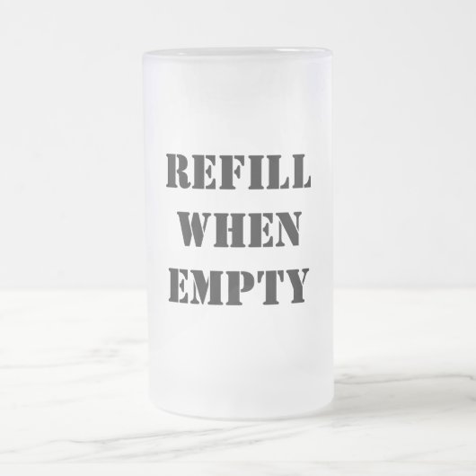 Opnieuw vullen bij lege grappigheid matglas bierpul (Center)