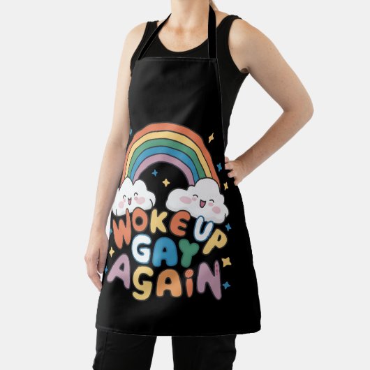 Opnieuw wakker Gay LGBT Pride Maand Groovy Schort (Insitu)