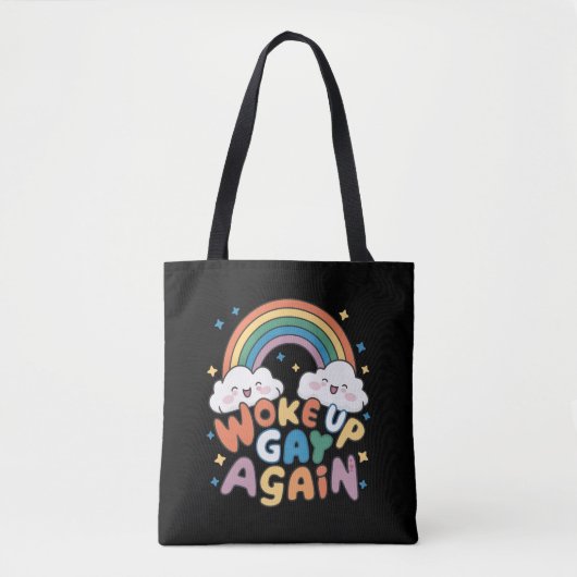 Opnieuw wakker Gay LGBT Pride Maand Groovy Tote Bag (Voorkant)