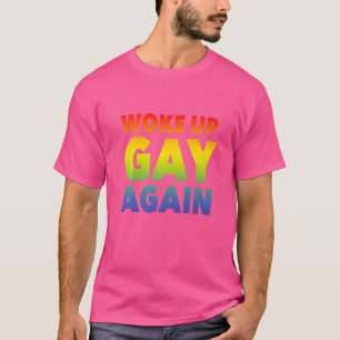 Opnieuw wakker Gay LHBTQ Ondersteuning Queer Pride T-shirt