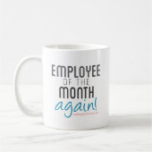 Opnieuw werken bij thuiswerknemer van de maand koffiemok (Links)