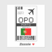 OPO Porto instapkaart - Portugal Reizen Sticker (Vel)