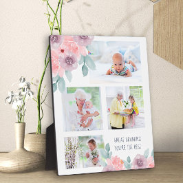 Opoe je bent de beste 4 Foto Roze Bloem Fotoplaat