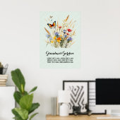 Opofferige oma tuin kleinkinderen poster (Thuiskantoor)