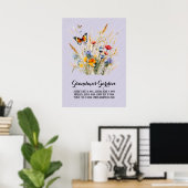 Opofferige oma tuint kleinkinderen poster (Thuiskantoor)