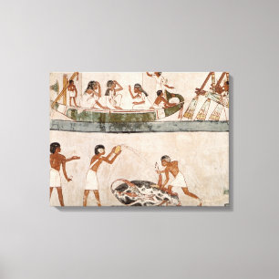 Opoffering en zuivering van een stier canvas afdruk