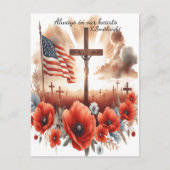 Opoffering in de zachte hemel feestdagenkaart (Voorkant)