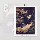 Opoffering Isaac door Rembrandt van Rijn Briefkaart (Voorkant / Achterkant)