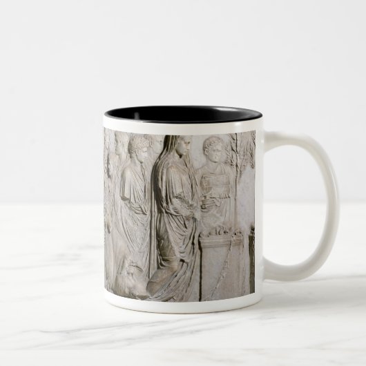 Opoffering van een stier, een ram en een varken tweekleurige koffiemok (Rechts)