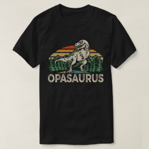 Oposaurus Dinosaur Grandpa Saurus Vaderdag T-shirt