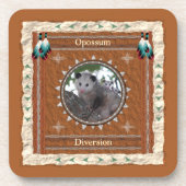 Opossum Afleidingsenergie Bier Onderzetter (Voorkant)