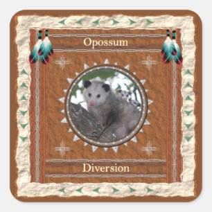 Opossum Afleidingsenergie Vierkante Sticker