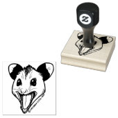 Opossum "AHHH" Rubberstempel (Gestempeld)