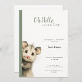 Opossum Baby Shower Invitation (Voorkant / Achterkant)