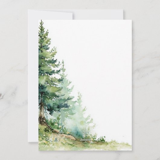 Opossum Baby Shower Invitation • Oh Baby Forest Feestdagenkaart (Achterkant)