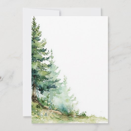 Opossum Baby Shower Invitation • Oh Baby Forest Save The Date (Achterkant)