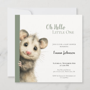 Opossum Baby Shower Invitation Save The Date
