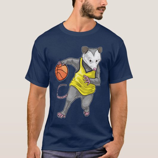 Opossum Basketball player Basketball Sports T-shirt (Voorkant)