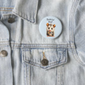 Opossum Birthday Button • Cute Woodland Party (In situ)