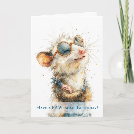 Opossum Birthday Card Kaart (Voorkant)