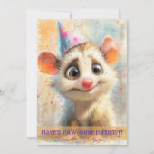 Opossum Birthday Card Kaart (Voorkant)
