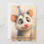 Opossum Birthday Card Kaart (Voorkant)