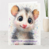 Opossum Birthday Card Kaart (Voorkant)