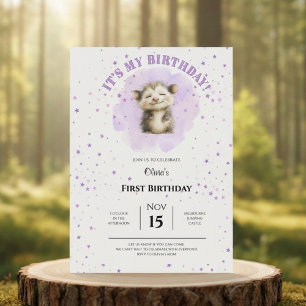 Opossum Birthday Invitation • Cute Woodland Party Save The Date