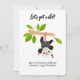 Opossum Birthday Invitation Kaart