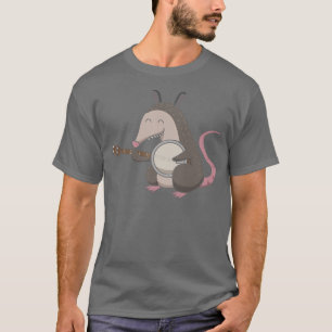 Opossum Bluegrass Acustic Guitar Mandolin Fiddle B T-shirt