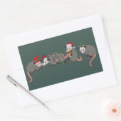 Opossum Christmas Cute Wild Animals Funny Xmas Rechthoekige Sticker (Envelop)