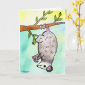 Opossum Danglin Kaart (Gele Bloem)